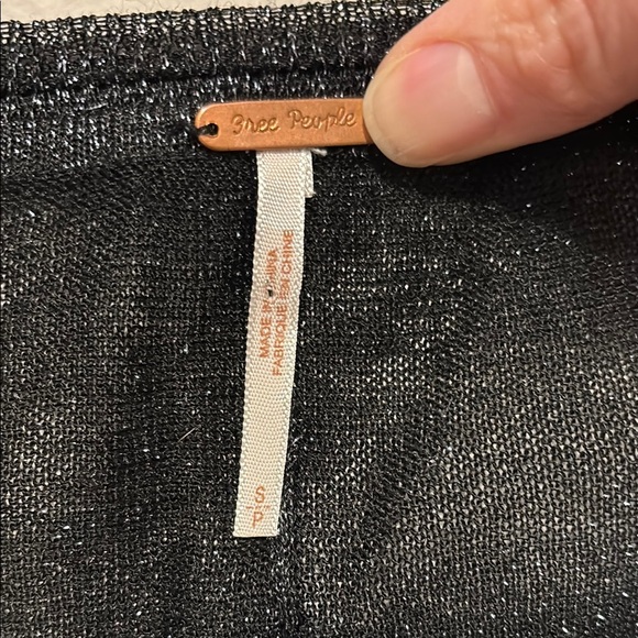 Free People Black Shimmer Cardigan - Small - Picture 2 of 6